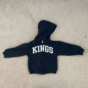 LA Kings NHL 3T Toddler Hoodie Black Hooded Zipped Sweatshirt Pocket Graphic
